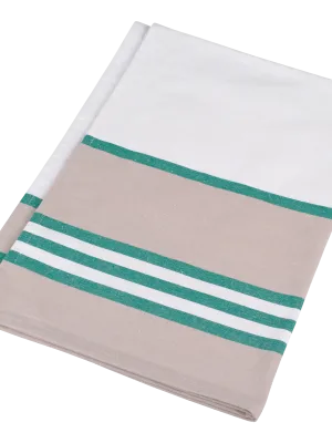 Paño de cocina a rayas – White / Kelly Green