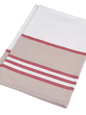Paño de cocina a rayas – White / Red