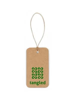 LABEL RECTANGULAR. Étiquette rectangulaire fabriquée à partir de papier 100% recyclé (700 g/m²)