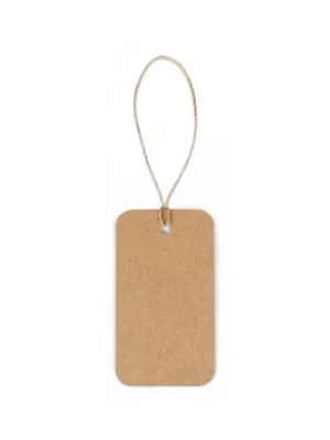 LABEL RECTANGULAR. Étiquette rectangulaire fabriquée à partir de papier 100% recyclé (700 g/m²) – Naturel