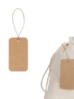 LABEL RECTANGULAR. Étiquette rectangulaire fabriquée à partir de papier 100% recyclé (700 g/m²)
