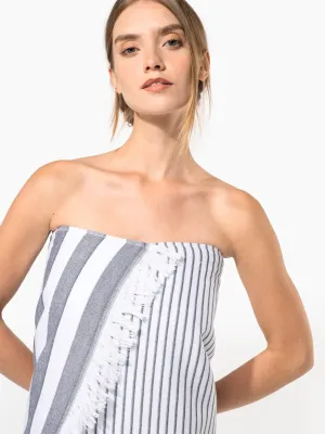 Fouta rayée avec franges