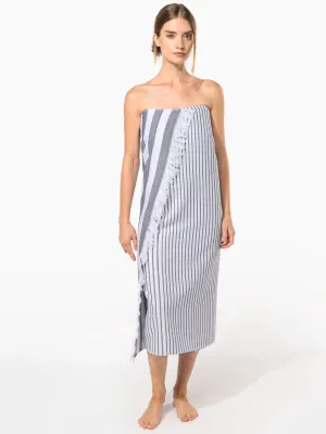 Fouta rayée avec franges