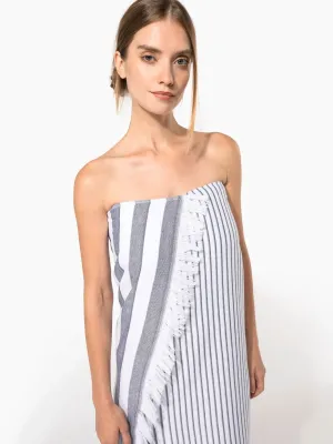 Fouta rayée avec franges