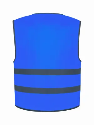 Waistcoat with Reflective Hem & Bands – Royal Blue