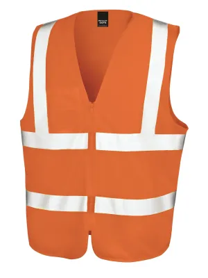 Gilet de sécurité zippé – Fluorescent Orange