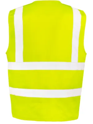 Zipped safety vest – Fluorescent Yellow