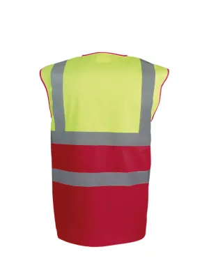 Chaleco de alta visibilidad bicolor