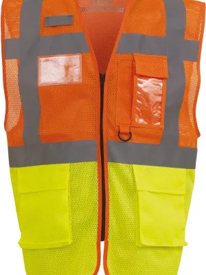 Hi-Vis Top Cool executive waistcoat – Hi Vis Orange / Hi Vis Yellow