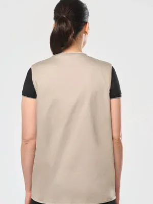 Unisex lined multi-pocket polycotton vest