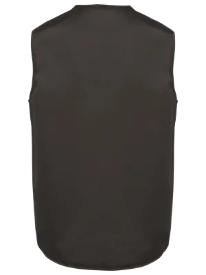 Unisex lined multi-pocket polycotton vest – Dark Grey