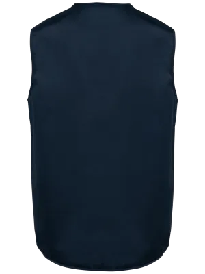 Unisex lined multi-pocket polycotton vest – Navy