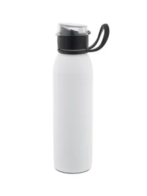 LEMIEUX. Gourde de sport en acier inoxydable (90 % recyclé) 670 mL – Blanc