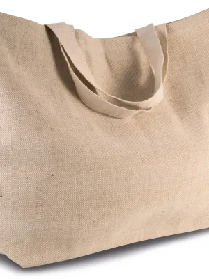Grand sac de shopping fourre-tout esprit rustique