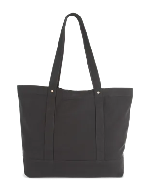 Grand sac shopping à poche latérale – Washed black