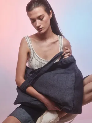Grand sac shopping denim