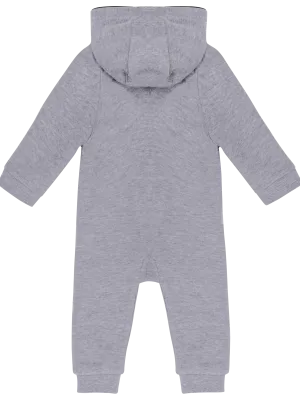 Grenouillère bébé avec capuche – Oxford Grey / Navy