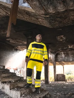 Sudadera Hi-Vis con pecho negro