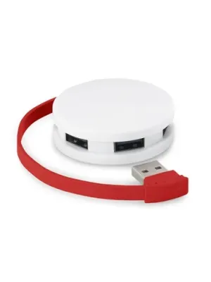 GARDNER. HUB con cable y 4 puertos USB-A, fabricados en ABS