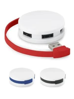 GARDNER. HUB con cable y 4 puertos USB-A, fabricados en ABS