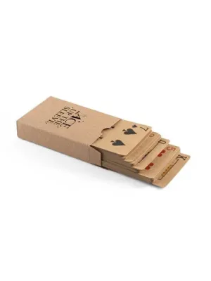 FISCHER. Jeu de 54 cartes classiques en papier kraft, fabriquée à partir de matériaux certifiés FSC™ et d'autres matériaux