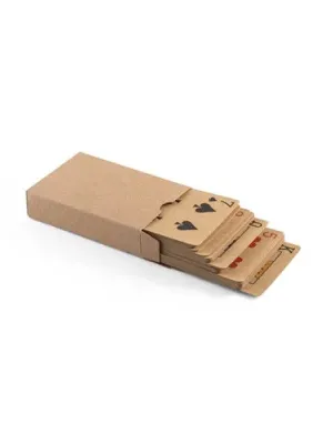 FISCHER. Jeu de 54 cartes classiques en papier kraft, fabriquée à partir de matériaux certifiés FSC™ et d'autres matériaux