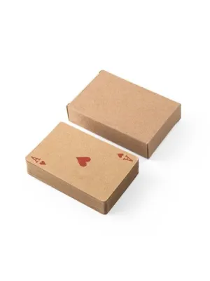 FISCHER. Jeu de 54 cartes classiques en papier kraft, fabriquée à partir de matériaux certifiés FSC™ et d'autres matériaux