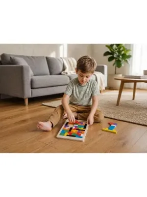 MOKI. Jeu de construction et d'emboîtement en contreplaqué