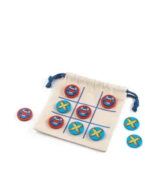 CROSSES. Jeu du morpion classique avec 10 pièces en contreplaqué