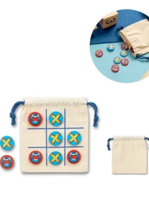 CROSSES. Jeu du morpion classique avec 10 pièces en contreplaqué