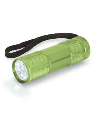 FLASHY. Aluminum flashlight with 9 LEDs