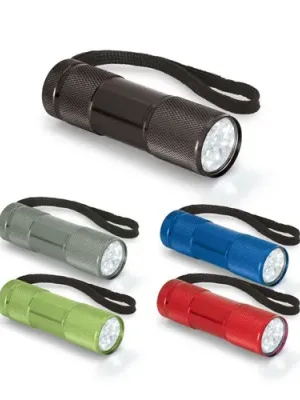 FLASHY. Aluminum flashlight with 9 LEDs