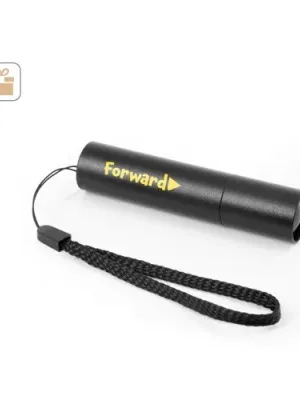 BRUCE. Linterna recargable fabricada en aluminio reciclado (100 % rAL) con punta extensible de 30 mm