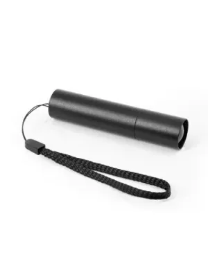 BRUCE. Linterna recargable fabricada en aluminio reciclado (100 % rAL) con punta extensible de 30 mm – Noir