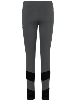Padel ladies’ two-tone leggings – Dark Grey Heather / Black