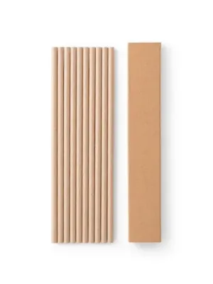 LAMONE. Lot de 10 pailles en papier kraft – Naturel