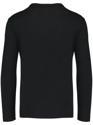 Long-sleeved thermal top, unisex – Black