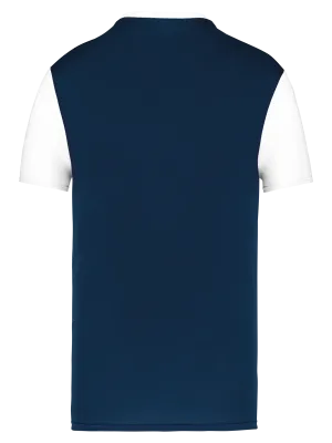 Kids’ short-sleeved two-tone multisport jersey – Sporty Navy / White