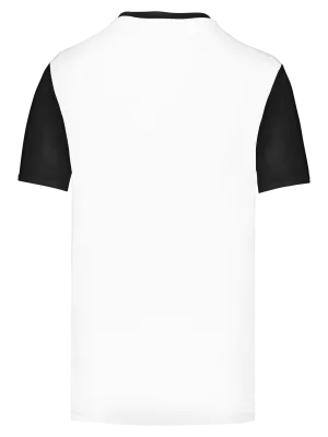 Kids’ short-sleeved two-tone multisport jersey – White / Black