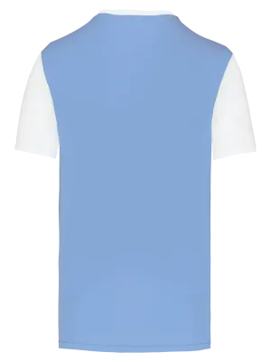 Unisex short-sleeved two-tone multisport jersey – Sky Blue / White