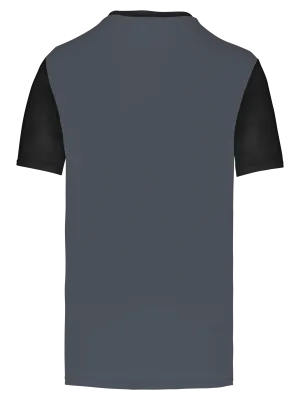 Unisex short-sleeved two-tone multisport jersey – sporty grey / Black