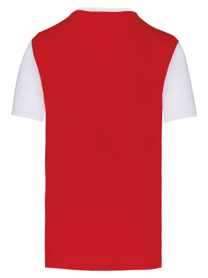Unisex short-sleeved two-tone multisport jersey – Sporty Red / White