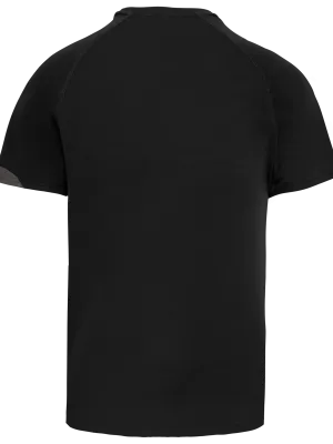 Kids’ short-sleeved multisport jersey – Black / White / Storm Grey
