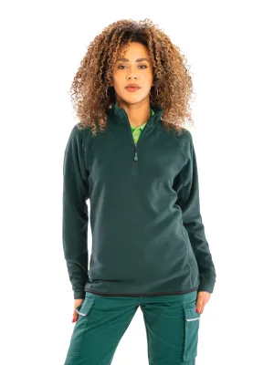 Recycled microfleece zipped neck