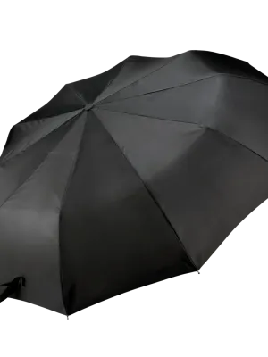 Classic J handle foldable umbrella – Black