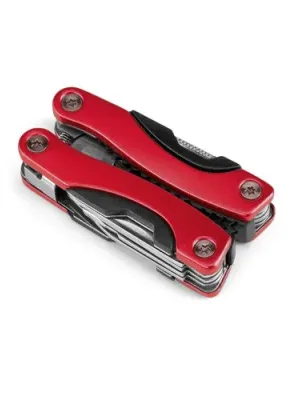 DUNITO. Mini pince multi-fonctions pliable en acier inoxydable et aluminium – Rouge