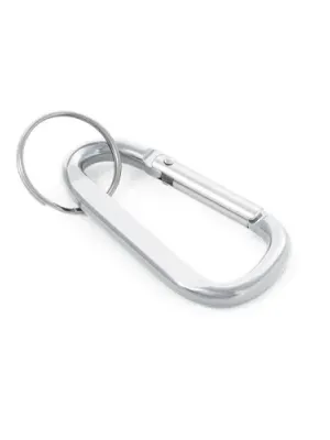 MATTHEW. Mosquetón de aluminio con argolla – Argenté