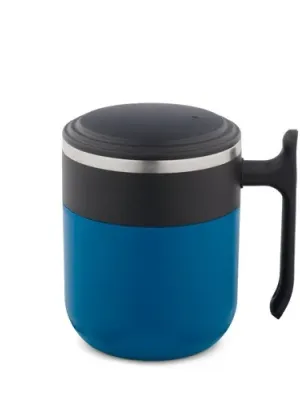 MALDINI. Mug de voyage avec paroi intérieure en acier inoxydable et finition mate, 400 mL