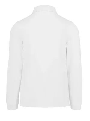 MY POLO 210 men's long-sleeved polo shirt – White