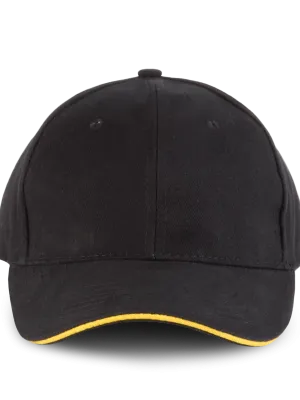 Orlando - gorra de 6 paneles – Black / Yellow